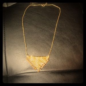 Gold statement necklace